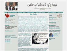 Tablet Screenshot of colonialchurchofchrist.org